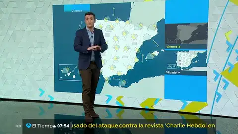 La previsión del tiempo. ueves