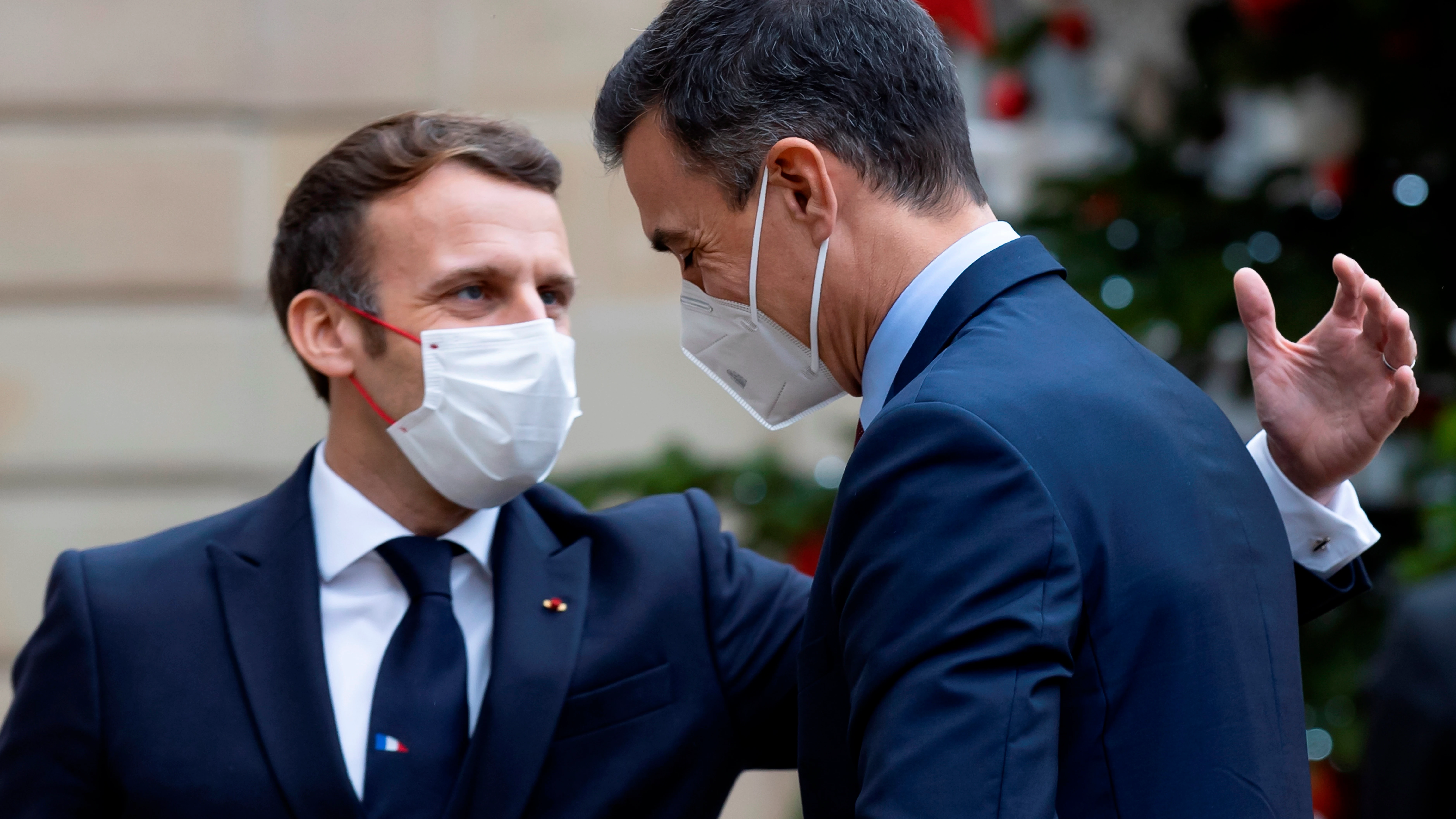 Pedro S&aacute;nchez y Emmanuel Macron