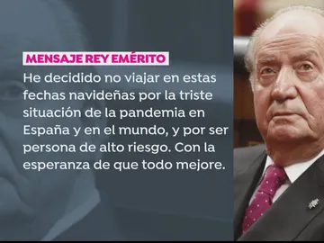 Mensaje del rey emérito. Mensaje del rey emérito.