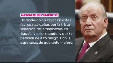 El rey Juan Carlos I confirma en un mensaje a Espejo Público que no volverá a España por Navidad