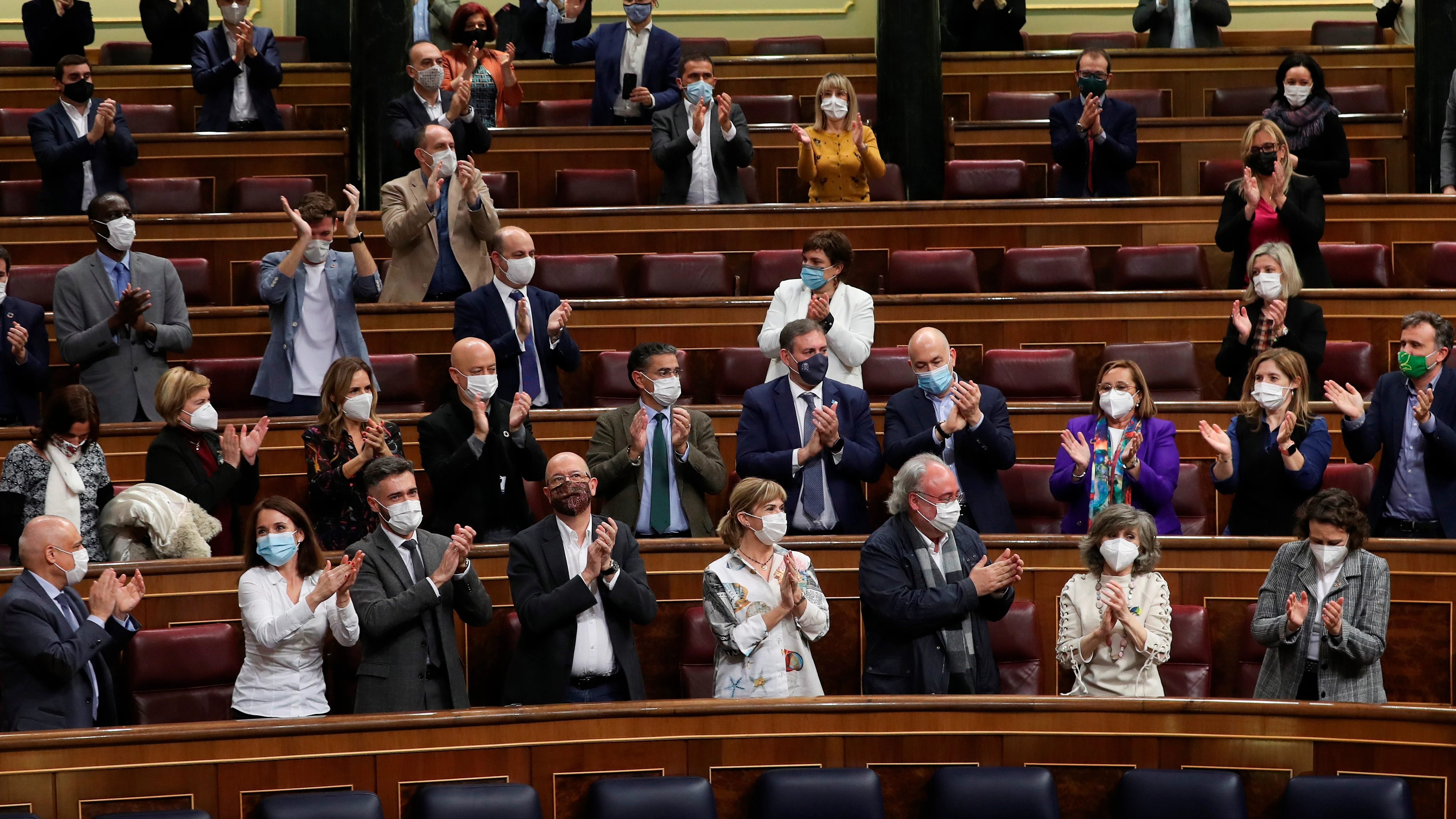 Aplausos de los diputados del PSOE a la diputada Maria Luisa Carcedo Aplausos de los diputados del PSOE a la diputada Maria Luisa Carcedo