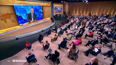 Putin acusa a Estados Unidos de comenzar una nueva carrera armamentística: "¡Muchachos, vivamos en paz!" Putin acusa a Estados Unidos de comenzar una nueva carrera armamentística: "¡Muchachos, vivamos en paz!"