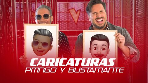 David Bustamante y Pitingo, a carcajadas tras dibujar su propia caricatura en 20 segundos