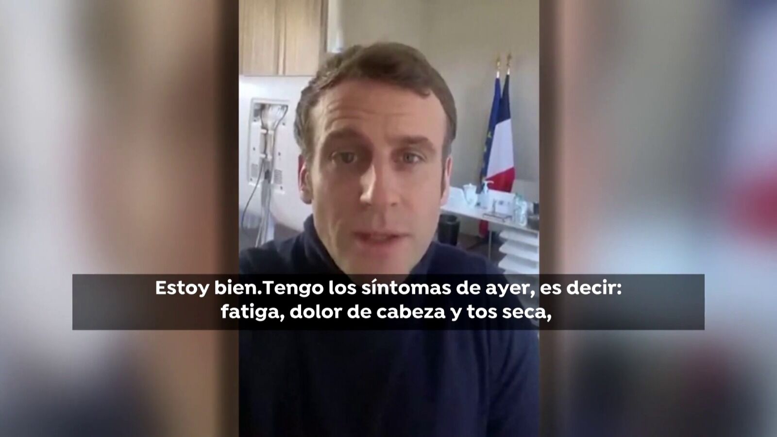 La salud de Emmanuel Macron evoluciona favorablemente aunque los dolores, la tos y la fatiga continúan