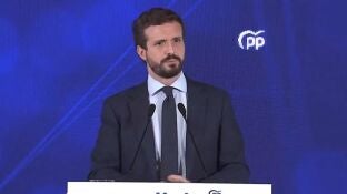 Pablo Casado, durante un acto en Galicia