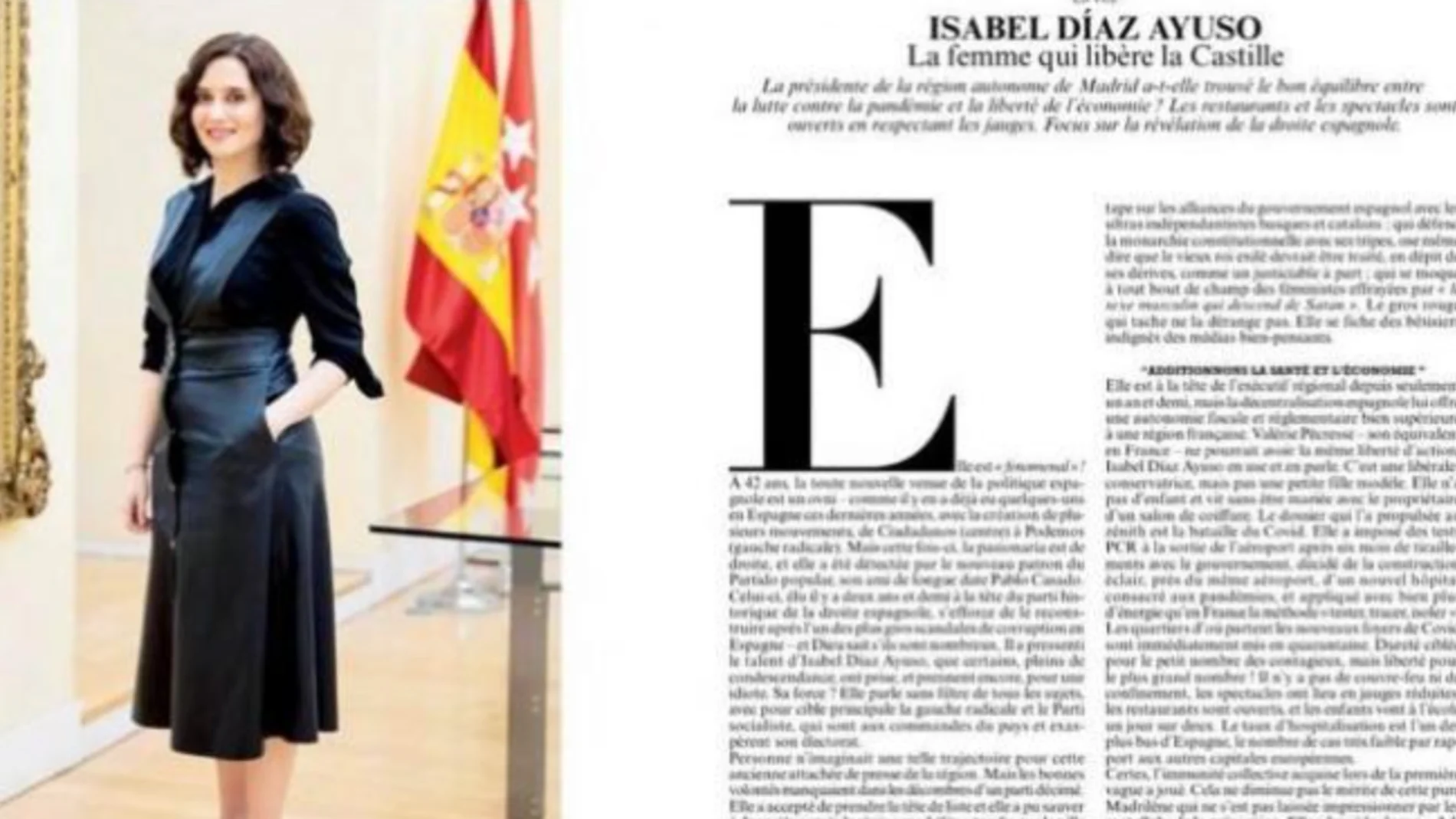 Isabel Díaz-Ayuso en 'Le Figaro' Isabel Díaz-Ayuso en 'Le Figaro'