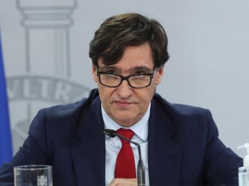 Salvador Illa durante su comparecencia en Moncloa
