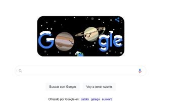 Imagen del doodle de Google con motivo del solsticio de invierno y la Gran Conjunción