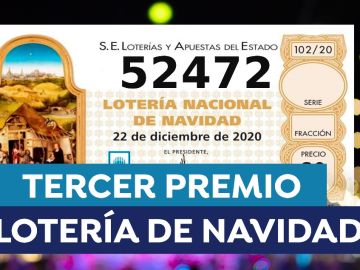 52472, tercer premio de la Lotería de Navidad 2020