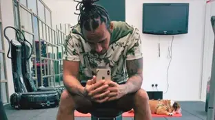Hamilton en el gimnasio Hamilton en el gimnasio