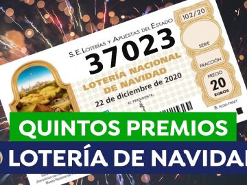 37023, segundo quinto premio de la Lotería de Navidad 2020