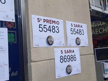 Doble suerte con dos quintos premios en la mítica administración de Ormaechea, Bilbao