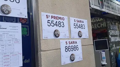 Doble suerte con dos quintos premios en la mítica administración de Ormaechea, Bilbao Doble suerte con dos quintos premios en la mítica administración de Ormaechea, Bilbao