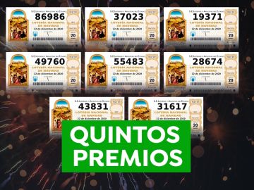 Lotería de Navidad 2020: Números premiados con los quintos premios del sorteo de Navidad