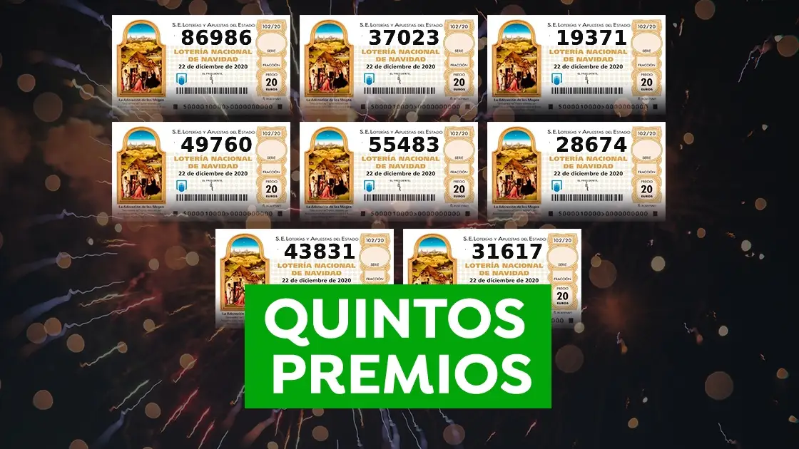 Todos los quintos premios del Sorteo de la Loter&iacute;a Nacional