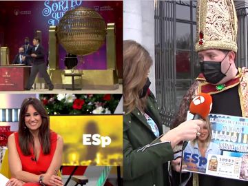 Obispo con el décimo de Susana Griso en la Lotería de Navidad 2020