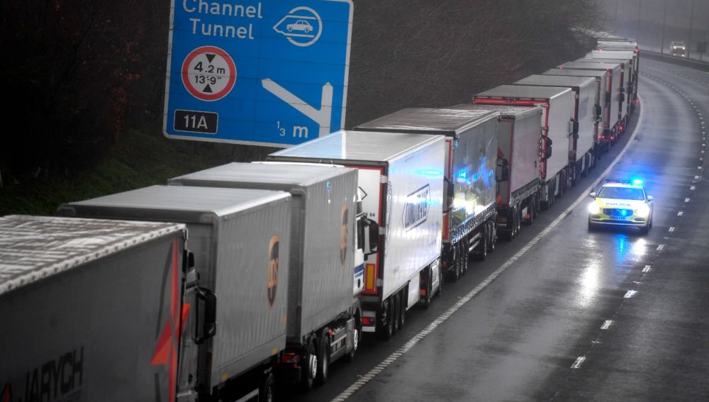 Camiones atrapados en Dover