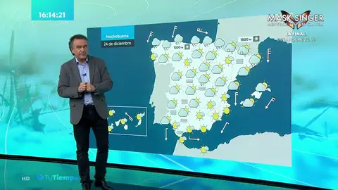 La previsión del tiempo hoy: Un frente frío dejará lluvias débiles en Nochebuena La previsión del tiempo hoy: Un frente frío dejará lluvias débiles en Nochebuena