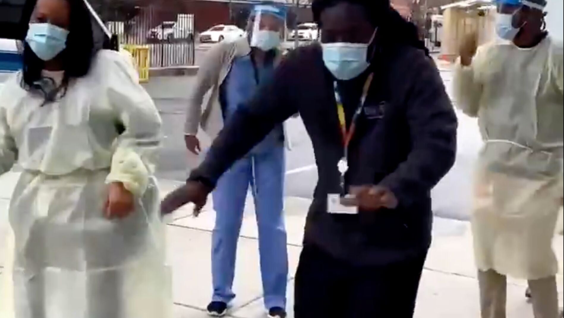 Baile de los sanitarios en Boston 