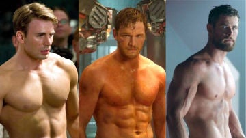 Chris Evans, Chris Pratt y Chirs Hemsworth