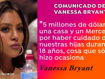 Vanessa Bryant desvela que su madre le reclama "cinco millones de dólares, una casa y un Mercedes"