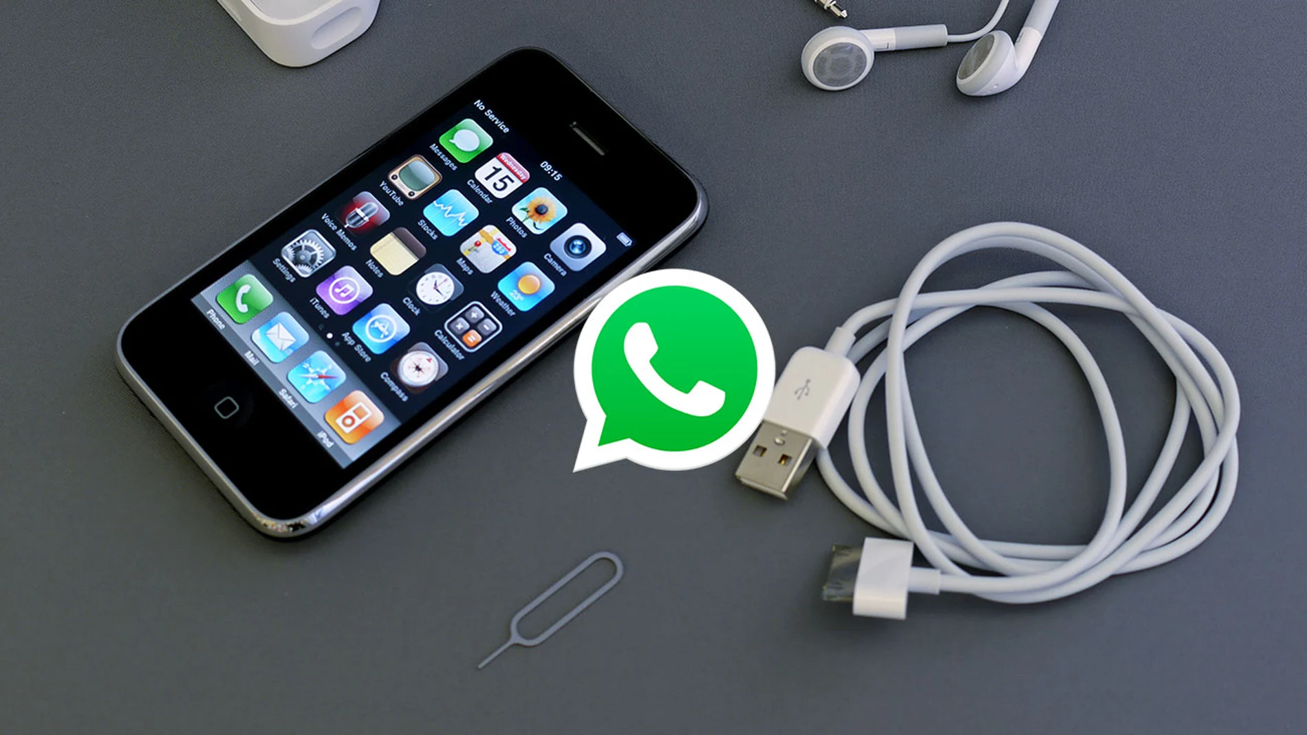 WhatsApp y un iPhone 3GS WhatsApp y un iPhone 3GS