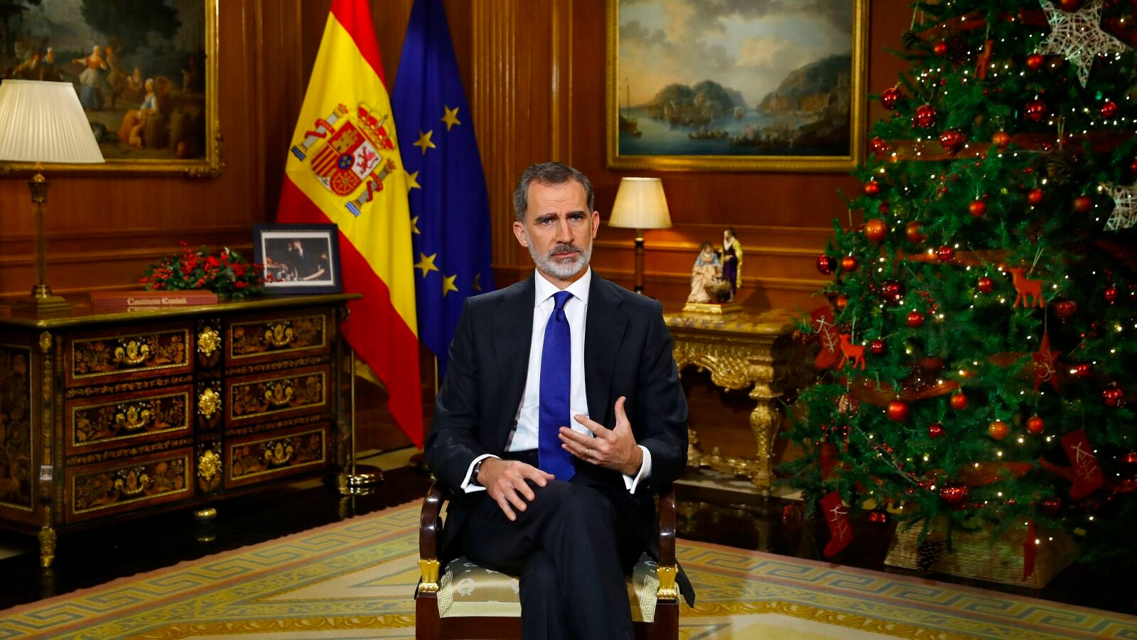 Reacciones al discurso de Navidad del rey Felipe VI: del apoyo de PP y Cs a las críticas de Podemos e independentistas