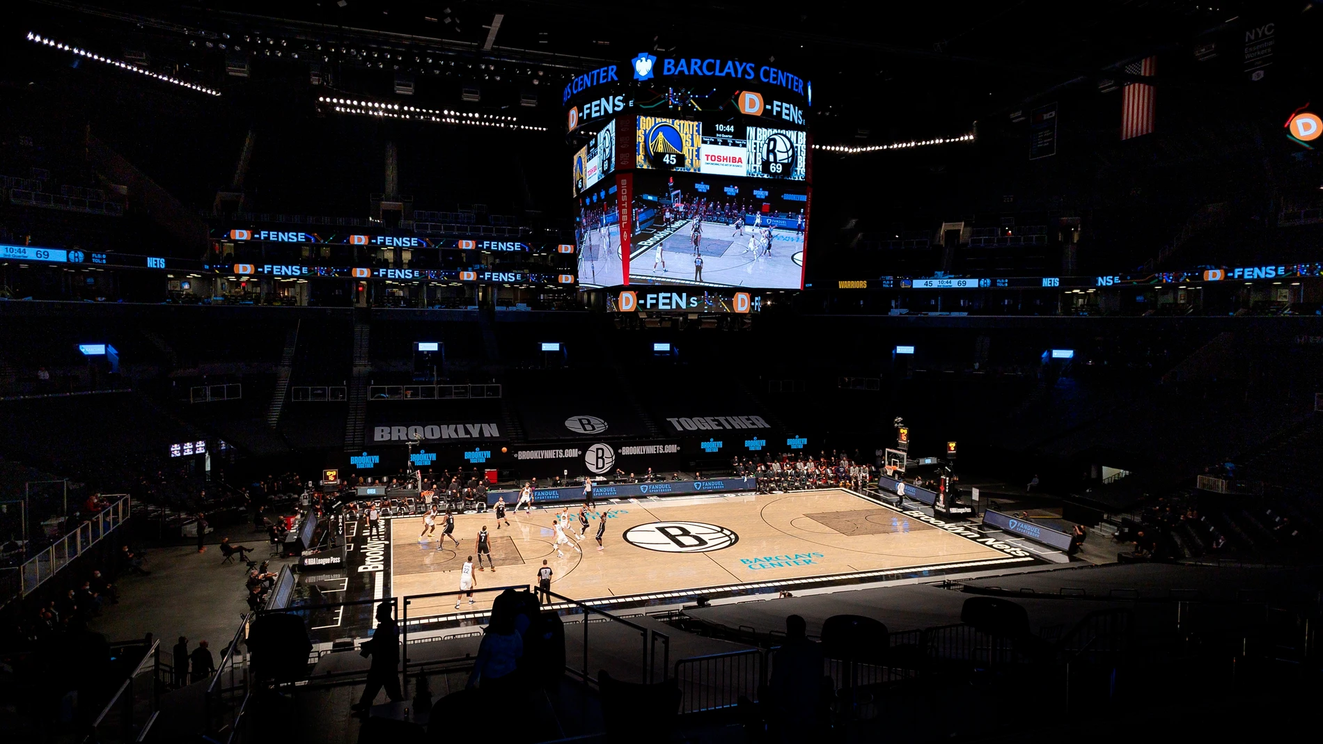 El interior del pabellón de los Brooklyn Nets El interior del pabellón de los Brooklyn Nets