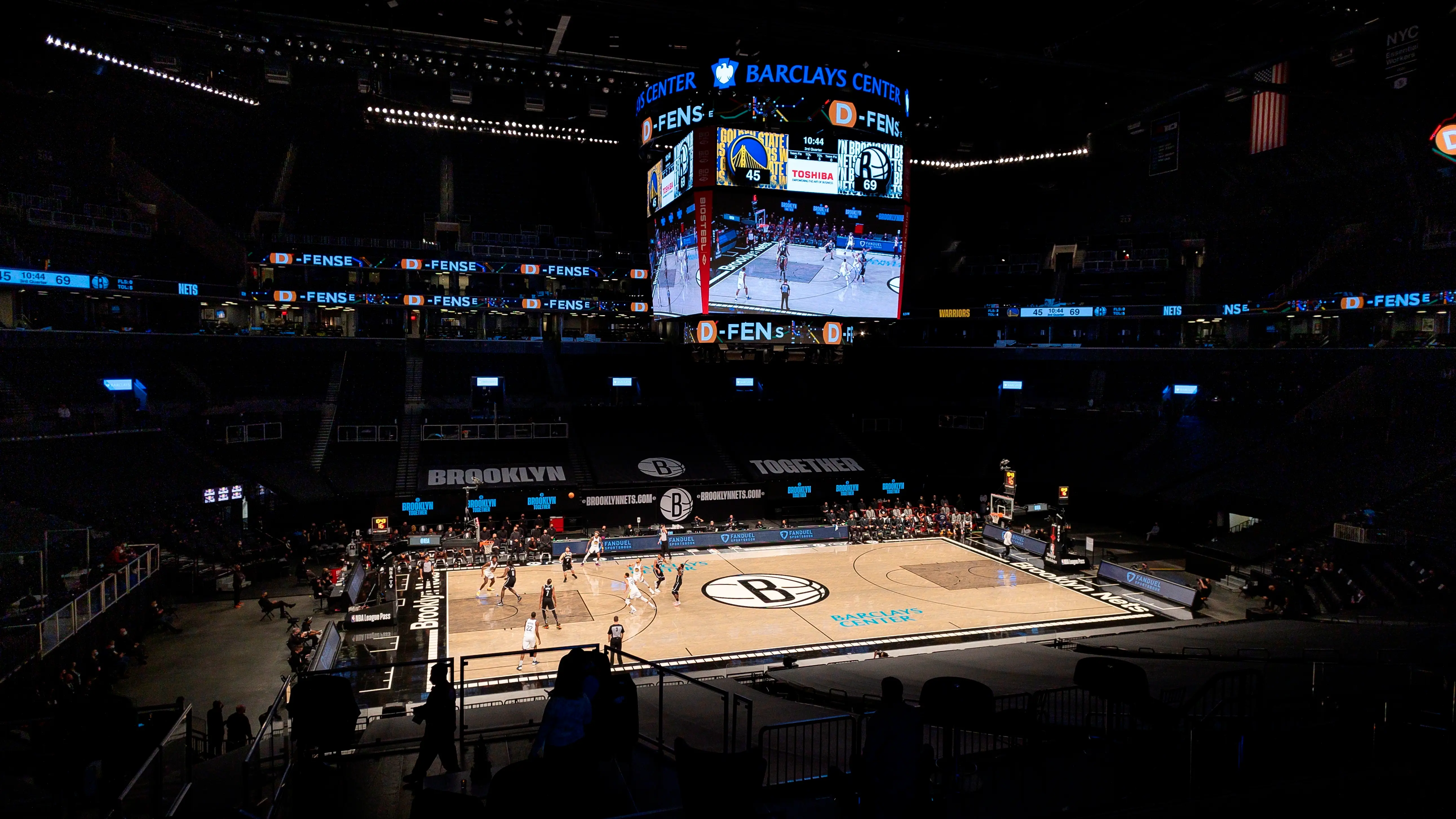 El interior del pabell&oacute;n de los Brooklyn Nets