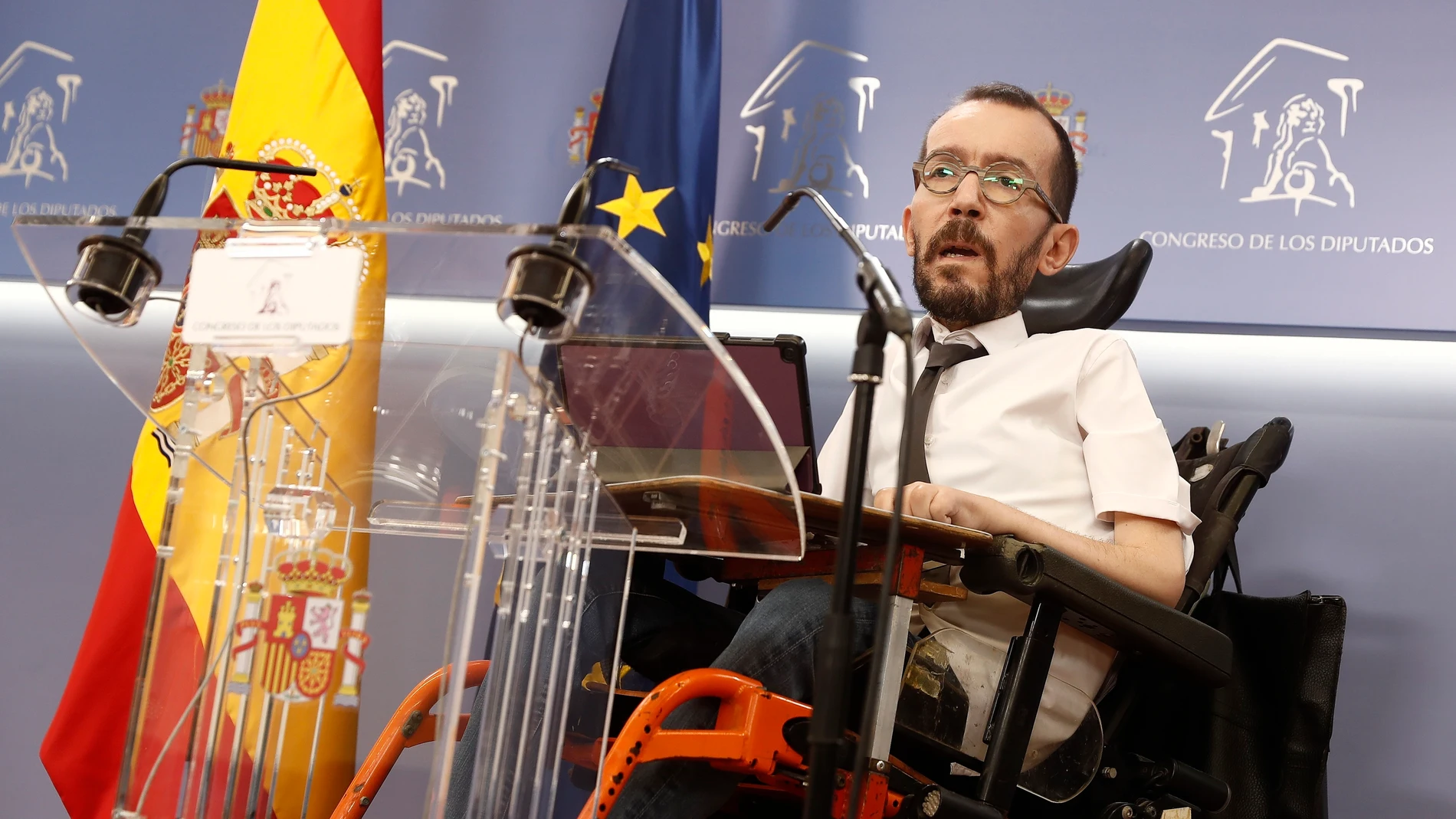 El portavoz de Unidas Podemos, Pablo Echenique El portavoz de Unidas Podemos, Pablo Echenique