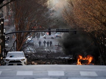 La imagen que deja la explosión de un coche bomba en Nashville