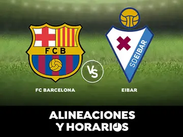 Barcelona - Eibar: Horario, alineaciones y dónde ver el partido de Liga Santander en directo Barcelona - Eibar: Horario, alineaciones y dónde ver el partido de Liga Santander en directo
