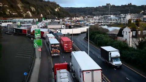 Los camioneros atrapados en Reino Unido Los camioneros atrapados en Reino Unido