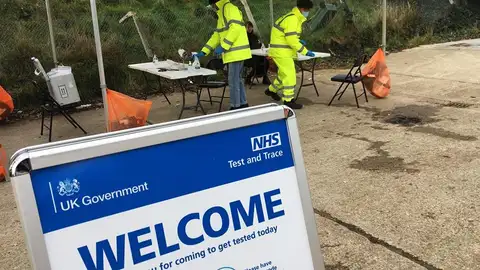 Test de coronavirus en Londres, Reino Unido Test de coronavirus en Londres, Reino Unido