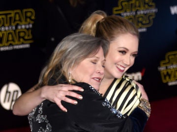 Billie Lourd junto a su madre Carrie Fisher