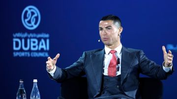 Cristiano Ronaldo en la entrega de premios de los Globe Soccer Awards
