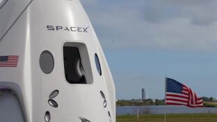 La c&aacute;psula Dragon de Space X