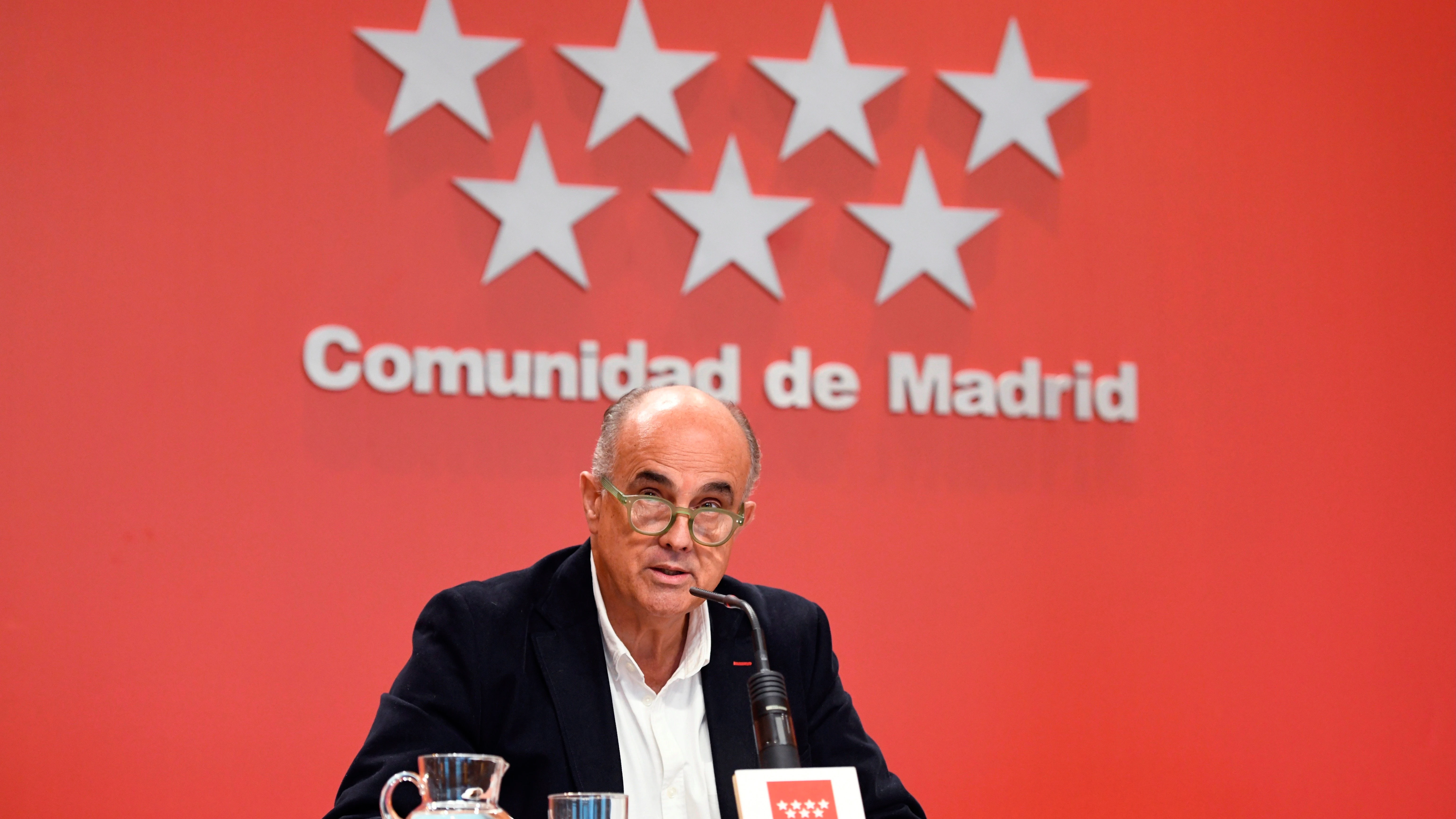 Antonio Zapatero, en una rueda de prensa de la Comunidad de Madrid.