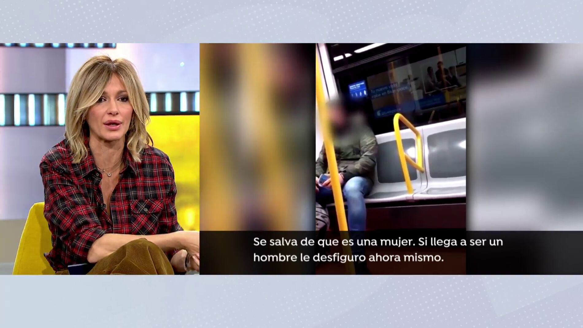 La reacci&oacute;n de Susanna Griso al ver la agresi&oacute;n racista en el metro: "Quit&aacute;dmelas, no soporto verlo"