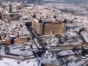 Toledo desde el aire una semana después de Filomena Toledo desde el aire una semana después de Filomena