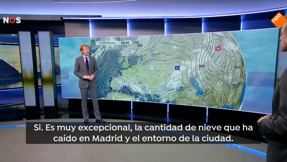 Cómo se contó la intensa nevada de España en otras cadenas interenacionales