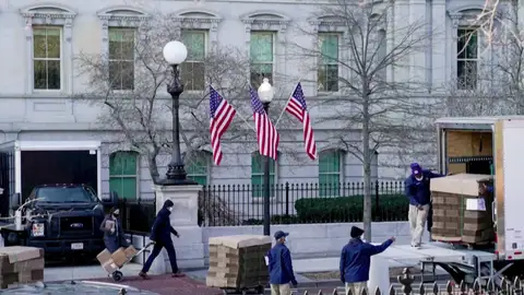 Comienza la mudanza de Donald Trump de la Casa Blanca Comienza la mudanza de Donald Trump de la Casa Blanca