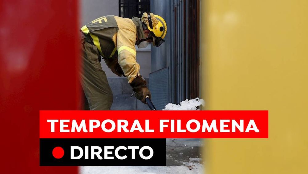 Temporal Filomena hoy: Carreteras cortadas, destrozos y temperaturas, en directo