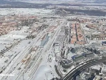 Así se ve Madrid desde el aire una semana después del temporal Filomena Así se ve Madrid desde el aire una semana después del temporal Filomena