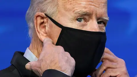 El presidente de los EEUU, Joe Biden, antes de dar un discurso El presidente de los EEUU, Joe Biden, antes de dar un discurso