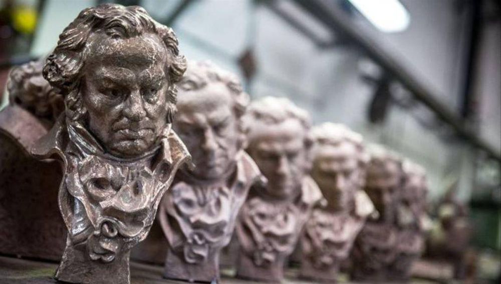 Imagen genérica de varias estatuillas de los Premios Goya, los galardones oficiales de la Academia de Cine