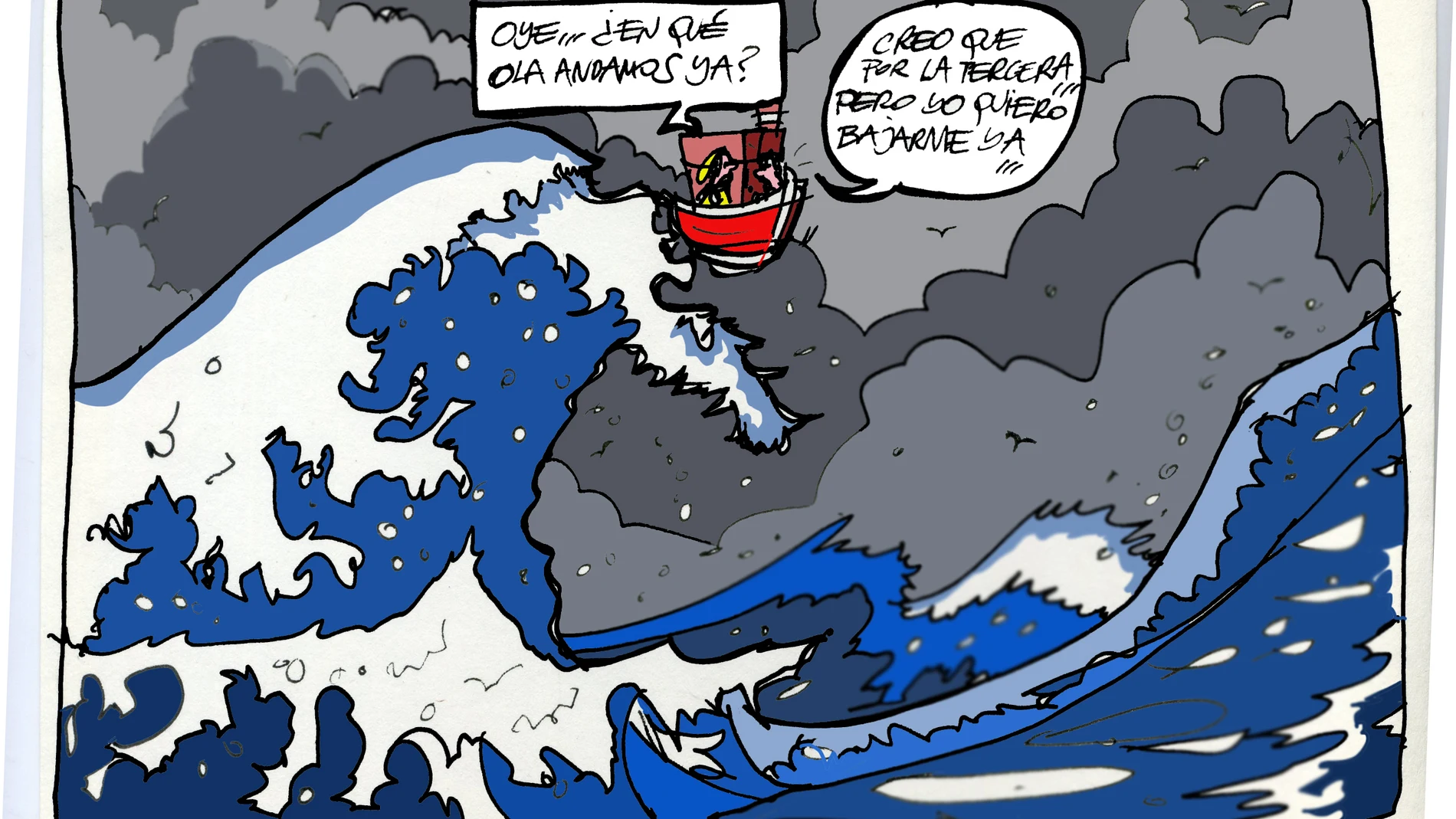 La tercera ola del coronavirus, en la viñeta gráfica de Alfredo Boto-Hervás La tercera ola del coronavirus, en la viñeta gráfica de Alfredo Boto-Hervás