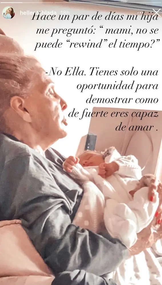 La difícil respuesta de Elena Tablada a la complicada pregunta de su hija Ella