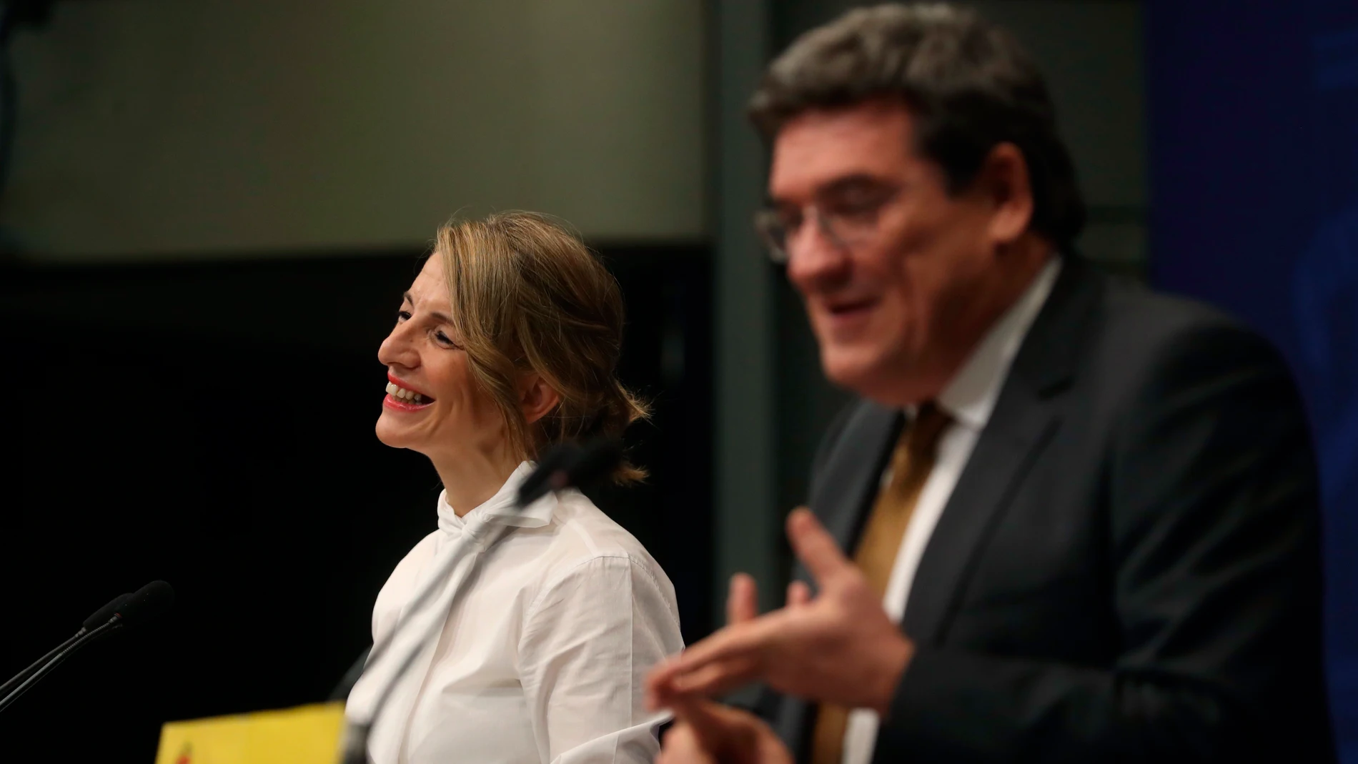 Yolanda Díaz y José Luis Escrivá Yolanda Díaz y José Luis Escrivá