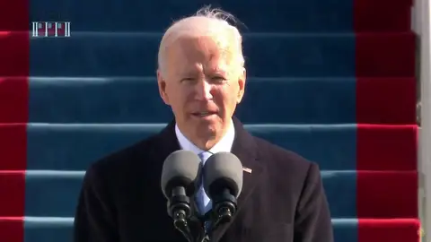 Joe Biden, nuevo presidente de Estados Unidos, pide unidad a la nación porque "es el camino hacia delante" Joe Biden, nuevo presidente de Estados Unidos, pide unidad a la nación porque "es el camino hacia delante"
